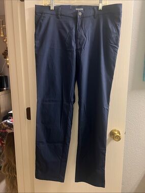 Slim Stretch Navy Dress Pants for Men